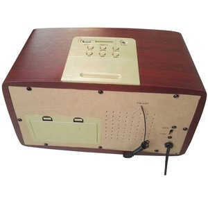 Commercio all'ingrosso <span class=keywords><strong>Vintage</strong></span> Antico di Legno Retro Radio Sveglia con DEVIAZIONE STANDARD TF del USB MP3 del Giocatore di Musica - Product Image 4