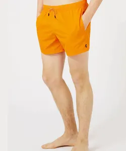 Wholesale Custom Mens Cargo Shorts 100% Nylon Washed Orange mens Swim Shorts