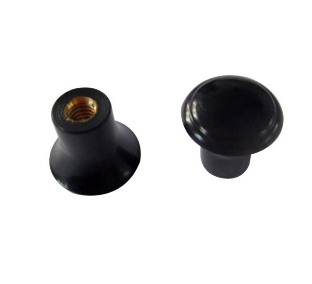 PDM 76 Phenolic Plastic Mushroom Shaped Knobs with Brass Thread Insert