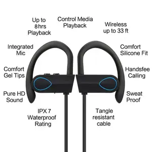 سماعات رأس رياضية U9 اللاسلكية HD فاز الطاقة ستيريو الصوت سماعة للهاتف المحمول