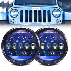 7 "Ronda 130 W proyector h4 7 pulgadas led faro para Jeep Wrangler Hummer h1 h2 lada <span class=keywords><strong>niva</strong></span> <span class=keywords><strong>4</strong></span> 4x4 camión Suzuki Samurai - Product Image 5