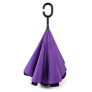 2018 Nouvelle innovation coloré couleur unie personnalisé magicbrella c poignée inversée <span class=keywords><strong>parapluie</strong></span> - Product Image 1