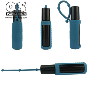 10ml <span class=keywords><strong>di</strong></span> <span class=keywords><strong>vetro</strong></span> vuota in metallo rullo sulla bottiglia con supporto in silicone - Product Image 2