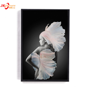 Arte retrato blanco y negro bailando chica famosa pintura desnuda sexy chicas 3d imagen pared - Product Image 3
