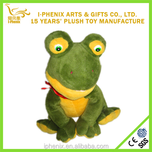 grands yeux vert <span class=keywords><strong>grenouille</strong></span> en <span class=keywords><strong>peluche</strong></span> - Product Image 1