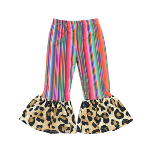 2023 Hot kids cheetah cow prints pants girls baggy long bell bottom pants leggings per <span class=keywords><strong>bambina</strong></span> <span class=keywords><strong>pantaloni</strong></span> per l'estate - Product Image 6