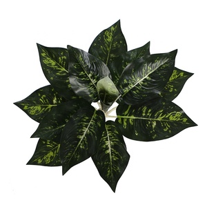 40cm plantes suspendues décoration verdure paquet petit arbre d'arbustes en gros usine fournisseur Offre Spéciale faux tropicial feuilles tas - Product Image 4