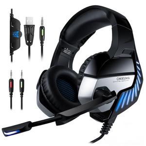 Nuevo <span class=keywords><strong>ONIKUMA</strong></span> Auriculares Gaming Stereo K5 <span class=keywords><strong>pro</strong></span> Auriculares de Diadema con microfono con 3.5 mm Jack Luz LED para PC azul - Product Image 1