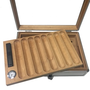 3 días Envío rápido 3 capas de madera de cedro de aluminio fuera de puro humidores <span class=keywords><strong>para</strong></span> UIsed Humidor gabinete - Product Image 4