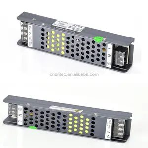 Silm de alimentación de conmutación de IP20 60W 75W 100W 120W 150W 200W 250W 360W 12V 24V controlador de LED AC DC fuente de alimentación