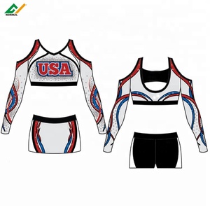 El diseño de su propia transferencia de diamantes de imitación de estrella uniformes de porristas uniforme de animadora - Product Image 2