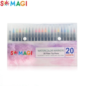 Venta caliente no tóxica seguridad Escuela de papelería lista de artículos cepillo marcador pluma precio dibujo suave para niños - Product Image 1