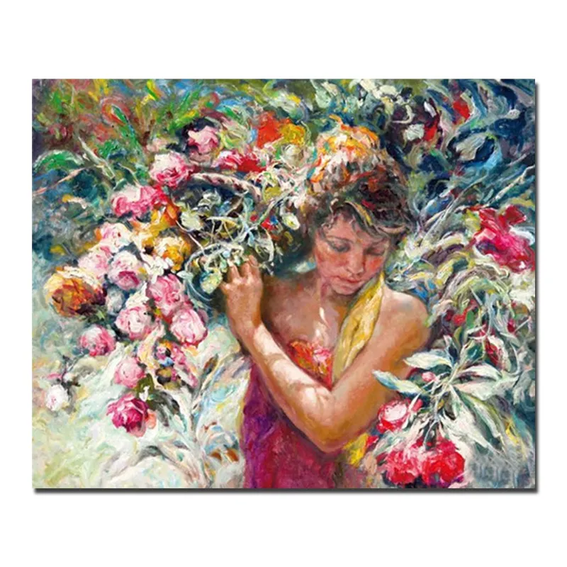 New Arrival Beautiful Gril Canvas Picture Reproduction