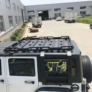 Techo Para <span class=keywords><strong>Jeep</strong></span> Wrangler 2 o 4 puertas y techo de aluminio equipaje negro Bar portador cesta - Product Image 1