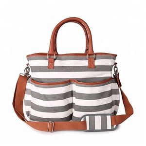 Caddy organizador durable mochila <span class=keywords><strong>mamá</strong></span> bebé de microfibra pañal bolsa - Product Image 2