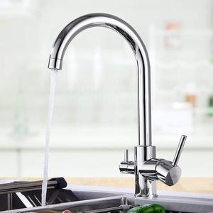 3 vie caldo e freddo in ottone <span class=keywords><strong>rubinetto</strong></span> da <span class=keywords><strong>cucina</strong></span> per acqua potabile lucido cromato, Tri-flow <span class=keywords><strong>rubinetto</strong></span> della <span class=keywords><strong>cucina</strong></span> <span class=keywords><strong>miscelatore</strong></span> - Product Image 3