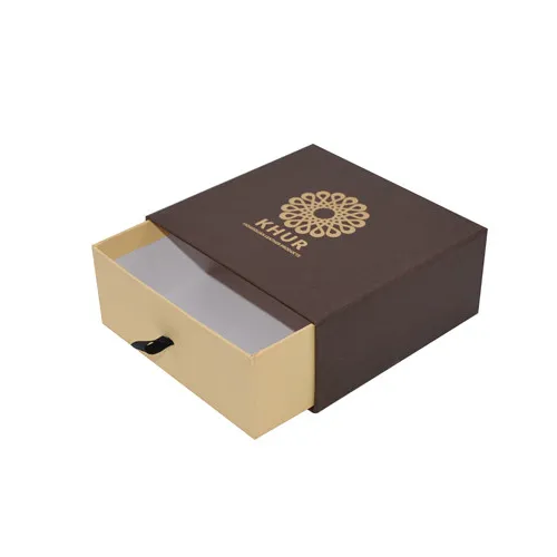 Custom Recycled Belt Drawer Gift Box Sunglasses Sliding Paper Cardboard Box Logo Hot Foil for Hair Bracelet Perfume Packaging