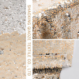 Venta al por mayor de alta calidad de doble cara <span class=keywords><strong>sirena</strong></span> oro tejido bordado de lentejuelas - Product Image 5