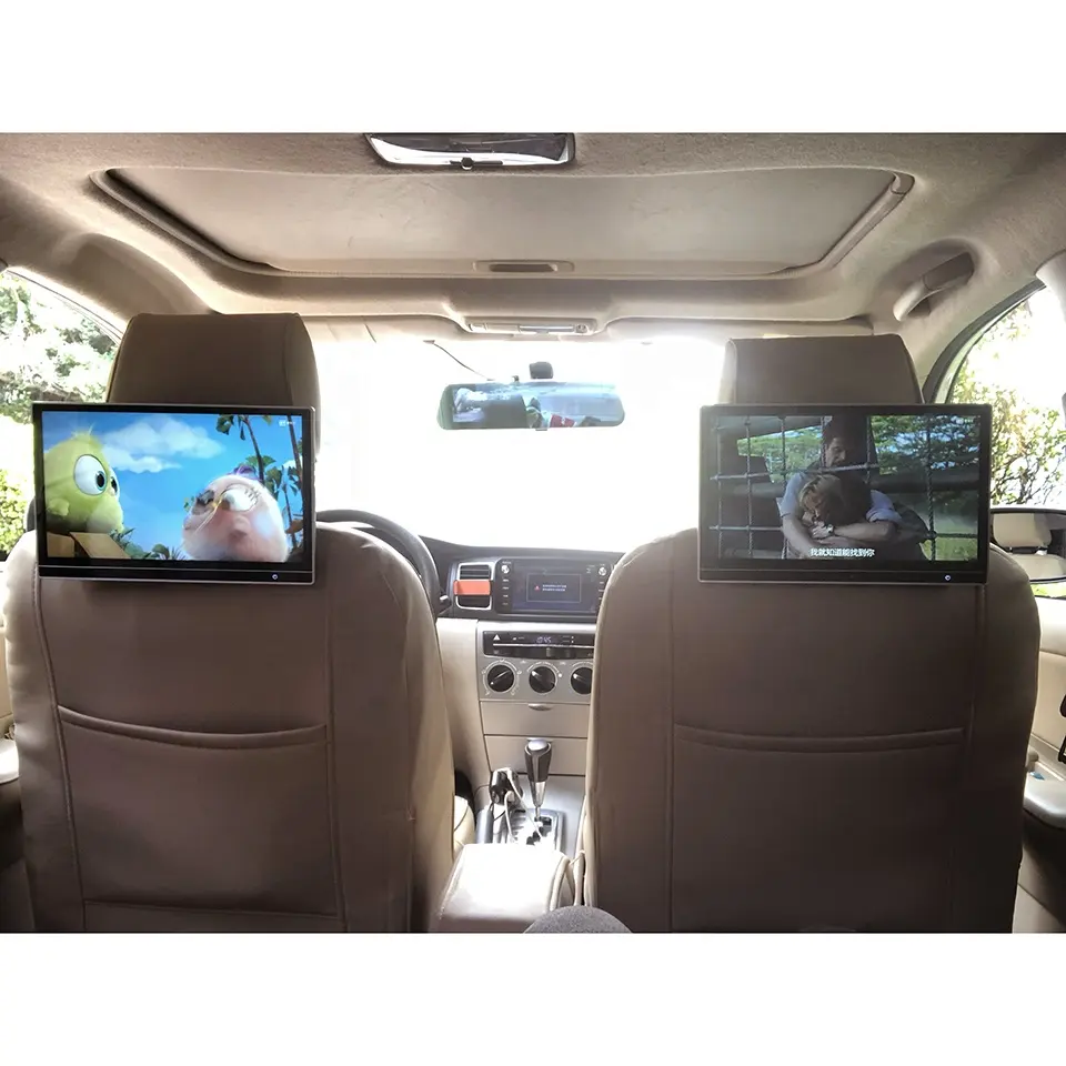 Repose tête avec moniteur vidéo pour Nissan, écran de voiture, pour Qashqai, Tiida patrouille, Navara Leaf Quest, lecteur, Android 9.0