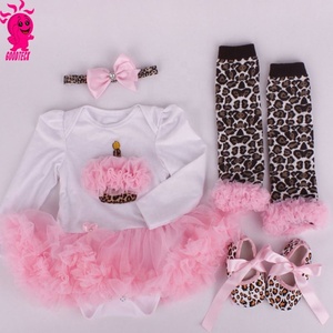2019 vestiti neonata marca bebè 4 pz set Tutu pagliaccetto - Product Image 2