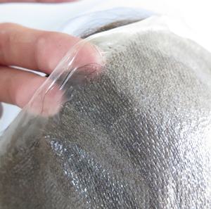 도매 인도 레미 인모 가발 자연 웨이브 6 인치 길이 90% 밀도 얇은 PU 피부 - Product Image 2