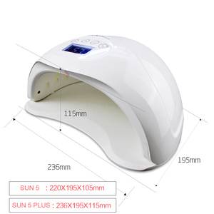 Sol 5 <span class=keywords><strong>PLUS</strong></span> de alta potencia LED lámpara ultravioleta del clavo curado 2 manos luz solar led 48 W lámpara de uñas secador - Product Image 4