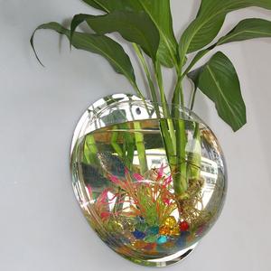Acryl Ronde Wandmontage Opknoping Vissenkom <span class=keywords><strong>Aquarium</strong></span> Tank Woondecoratie Pot Muur Opknoping Mount Bubble Bowl <span class=keywords><strong>Aquarium</strong></span> <span class=keywords><strong>Fish</strong></span> Tank - Product Image 2