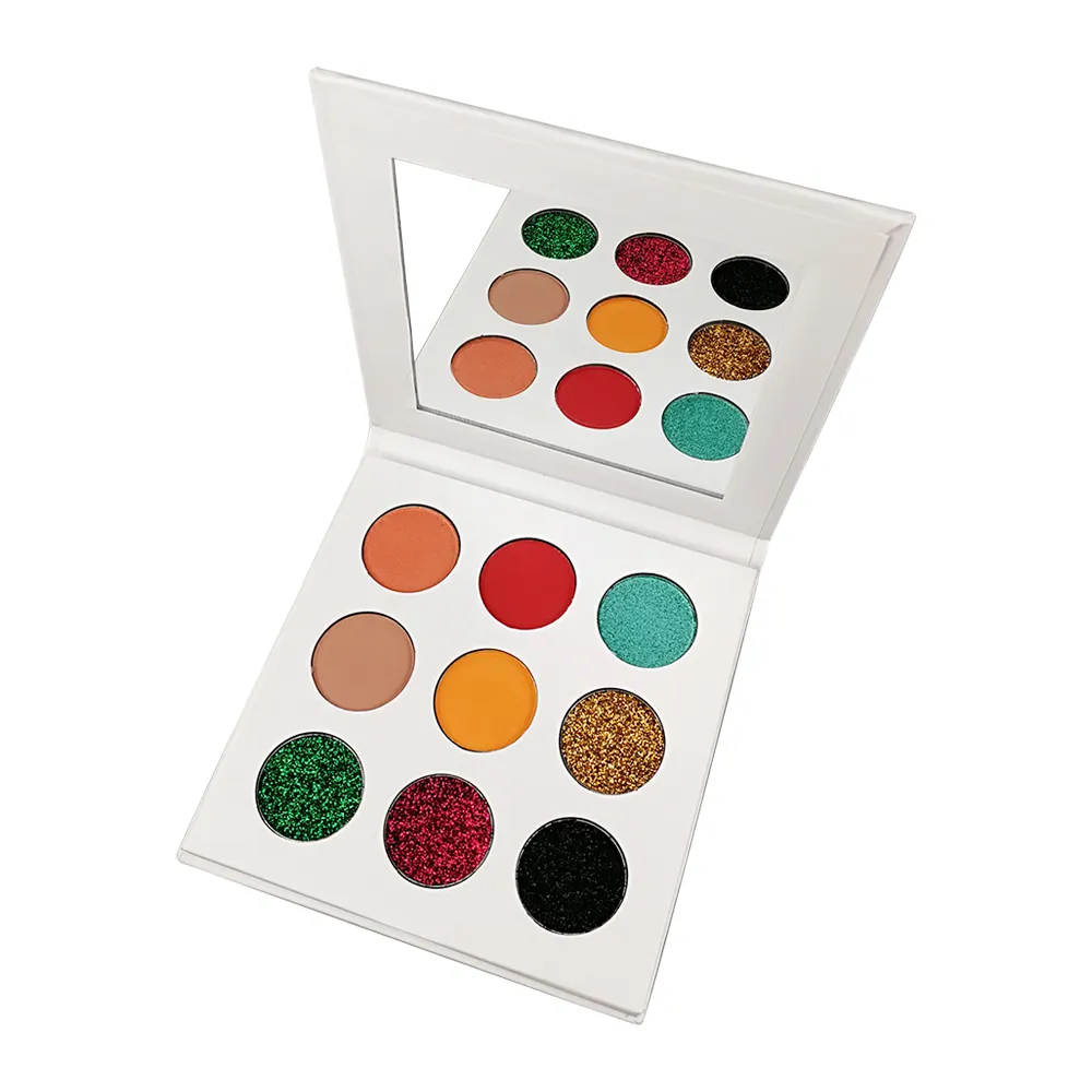 Haga su propio maquillaje de ojos al por mayor Paleta de sombras de ojos de 9 colores 5G Polvo de sombra de ojos Juegos de regalo de maquillaje profundo Maquillaje impermeable seco