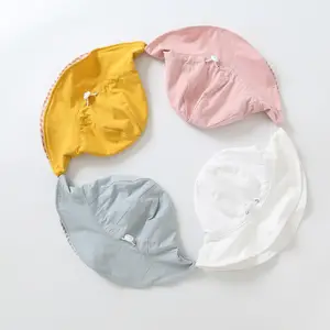 2023 unisexe coton réglable pliable mignon tout-petits extérieur seau chapeaux pour bébé