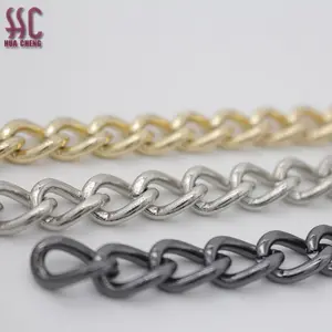 Wholesale Shoulder Bag Chain Accessories Custom Metal Chain for Bag Purse OEM ODM Gold Metal Chain Strap for Handbag