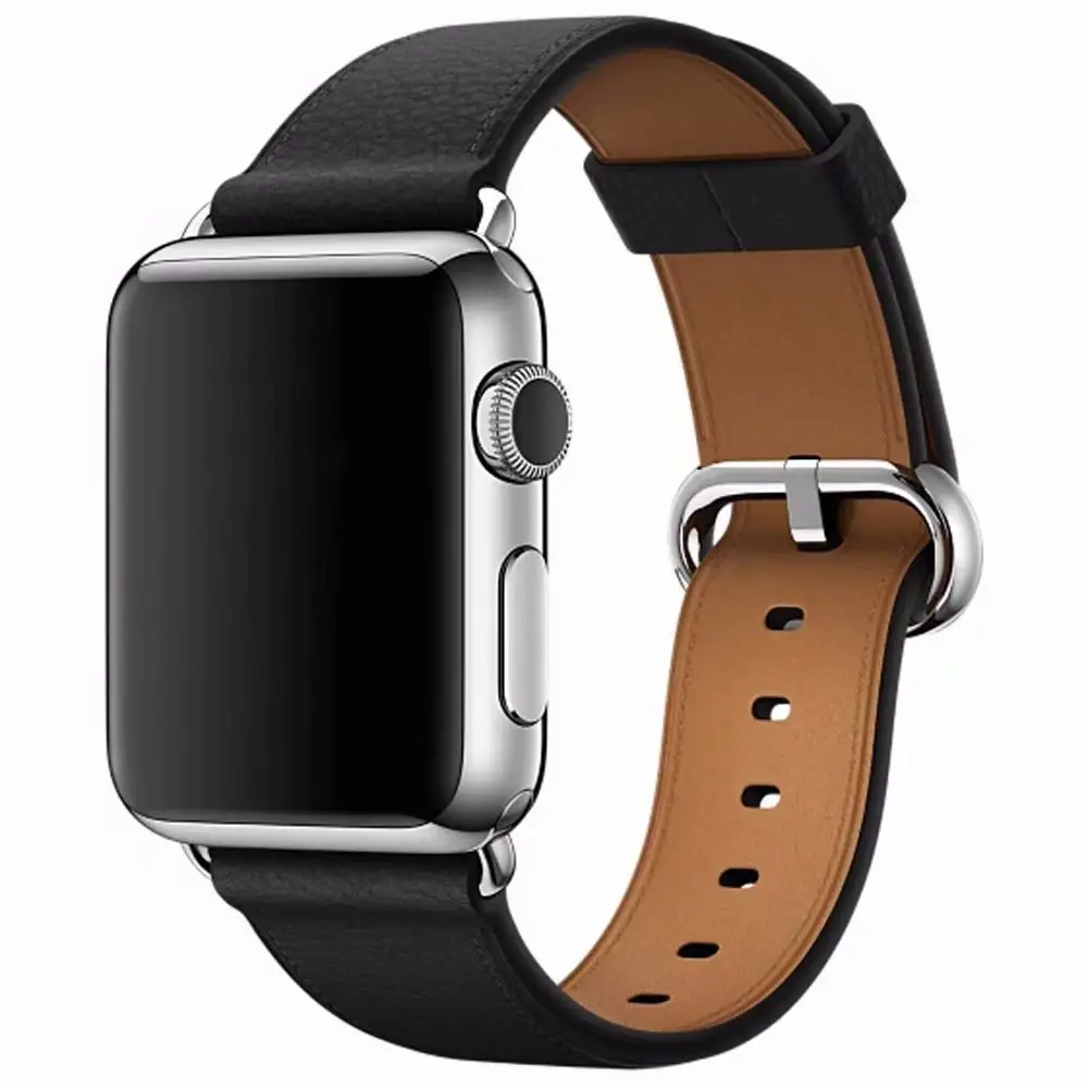 Jam Tangan Pintar Mewah Apple, Fashion Kualitas Tinggi Lepas Cepat Kulit Kustom Gelang Tali Gelang Minimal Pesanan untuk Apple Watch
