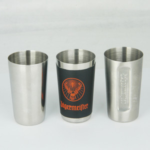 Stainless Steel 65ML Silver <span class=keywords><strong>Metal</strong></span> <span class=keywords><strong>Shot</strong></span> <span class=keywords><strong>Glass</strong></span> With PUスリーブ - Product Image 3