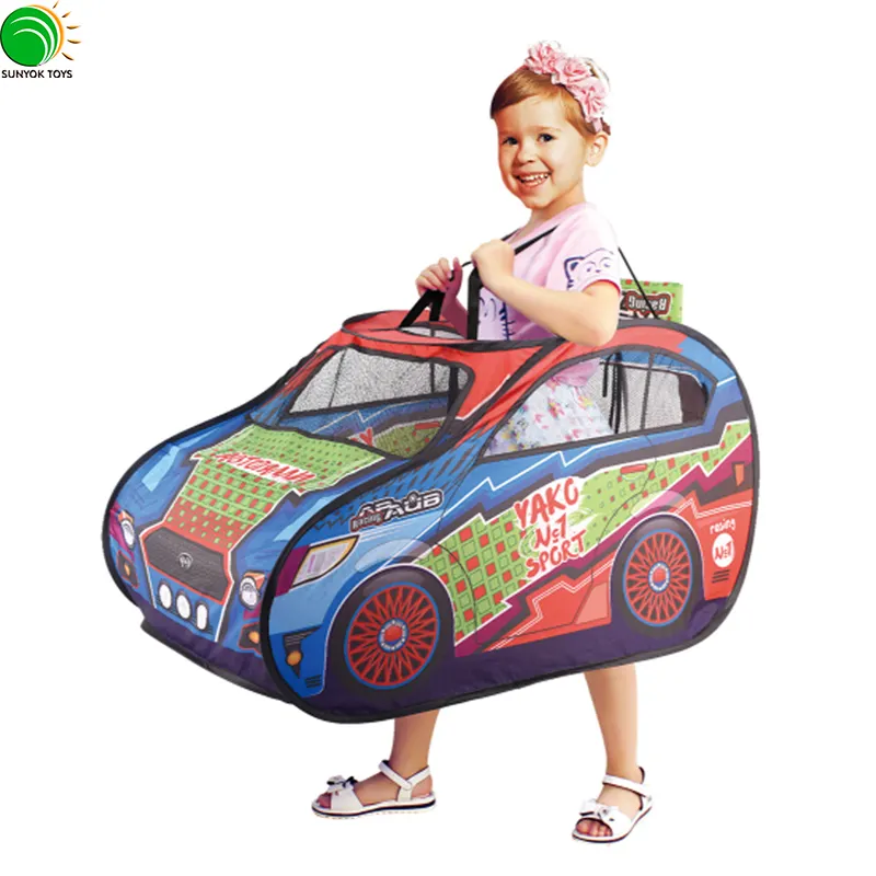 Hot Sales Racing Car Playhouse Game Indoor Outdoor Play Tent For Kids