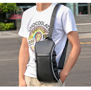 Los hombres de bolsa de pecho bandolera Cruz cuerpo bolsa pequeña de cuero casual de moda bolsa de - Product Image 4