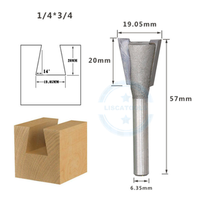 L-N029-2 Chất lượng cao ngành công nghiệp tiêu chuẩn 1/4 "Shank <span class=keywords><strong>dovetail</strong></span> Router <span class=keywords><strong>bit</strong></span> Mill Cutter chế biến gỗ Router bits - Product Image 3