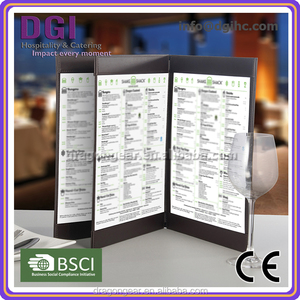 Lujo menú del <span class=keywords><strong>restaurante</strong></span> Hotel Carpeta de cuero menú de soporte de Mesa para el mercado mundial - Product Image 2