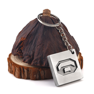 Personalizado 3D <span class=keywords><strong>jordan</strong></span> cuadrado <span class=keywords><strong>de</strong></span> goma llavero <span class=keywords><strong>de</strong></span> metal - Product Image 3