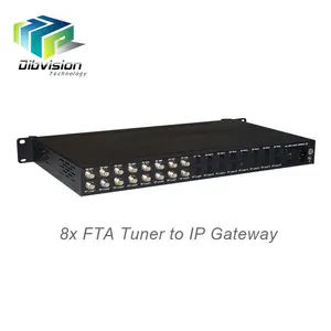 8 * FTA Tuners DVBT2/T/S2/S/C/ISDB-T/ATSC options d'entrée à IP Passerelle satellite récepteur