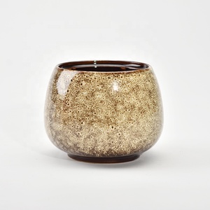 Jarrones y macetas de cerámica personalizados para decoración del hogar, base de bambú decorativa de escritorio <span class=keywords><strong>con</strong></span> maceta de cerámica blanca - Product Image 5