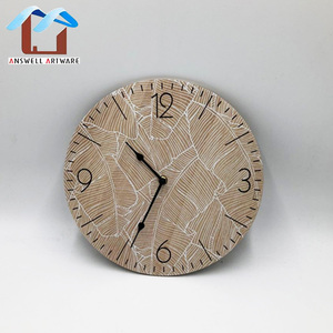 Antique Home Decoration Simple <strong>Vintage</strong> Round Wooden Wall <strong>Clock</strong> - Product Image 2