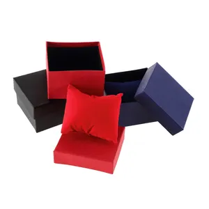 3 вида цветов Роскошная бумажная коробка подарка коробка для часов кожа ювелирные изделия наручные часы держатель дисплей ящик хранения ювелирных изделий
