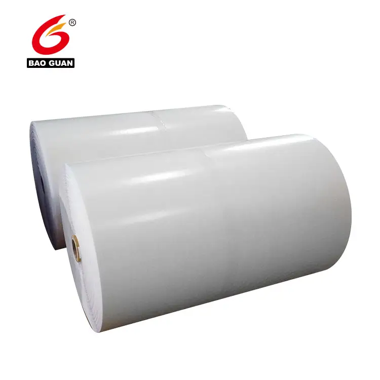 80gsm белый односторонний силиконовый покрытием ткани бумаги jumbo roll для стикер