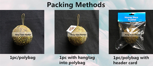 Chirtsmas decorations colorful feather hanging ornament peacock feather ball - Product Image 6