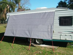 Mái Hiên RV Hình Vuông <span class=keywords><strong>HDPE</strong></span> Ngoài Trời Tùy Chỉnh 2022 Màn Chắn Tường Riêng Tư Có Ống - Product Image 5