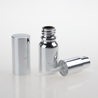 Bouteilles de parfum en verre chromé de haute qualité Mini 10ml 15ml 20ml 30ml 50ml 100ml brume fine avec estampage à chaud et pompes de pulvérisation