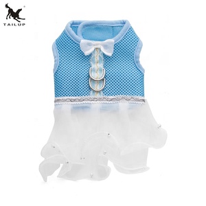 Lightweight Mesh <strong>Harness</strong> Design Pet Clothes for Small Medium Dogs and Cats Cute Solid Pattern Style <strong>Dress</strong> - Product Image 2