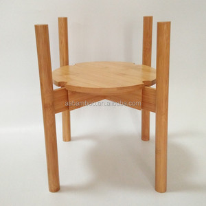 調節可能なモダンな木製竹屋外屋内植物スタンド - Product Image 3