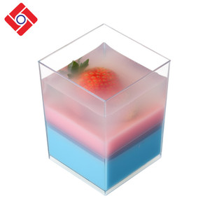 Suaves desechables cubo Ps postre bebida fría pudín de Mousse taza tiramisú de envases de plástico - Product Image 5