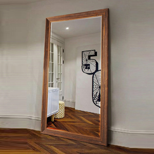 Specchio <span class=keywords><strong>da</strong></span> pavimento in legno con <span class=keywords><strong>Design</strong></span> contemporaneo a figura intera personalizzato per uso decorativo del camerino - Product Image 1