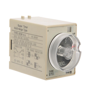 Relais temporisé AC 220V série ST3PC, minuterie 220VAC, délai de temporisation 1s/10s/60s/<span class=keywords><strong>6min</strong></span> - Product Image 1